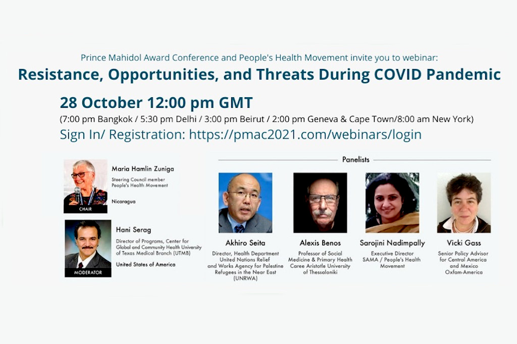 Flyer on Webinar on Resistance Opportunities and Threats During Covid Pandemic