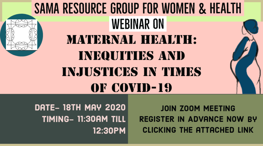 Webinar by Sama on maternal health in times of COVID-19