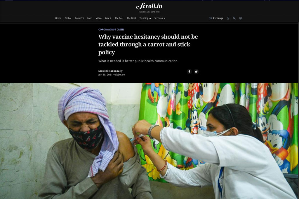 Scroll article on why better public health communication is needed to tackle vaccine hesitancy.